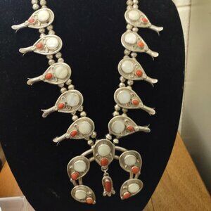 Navajo Squash Blossom Necklace